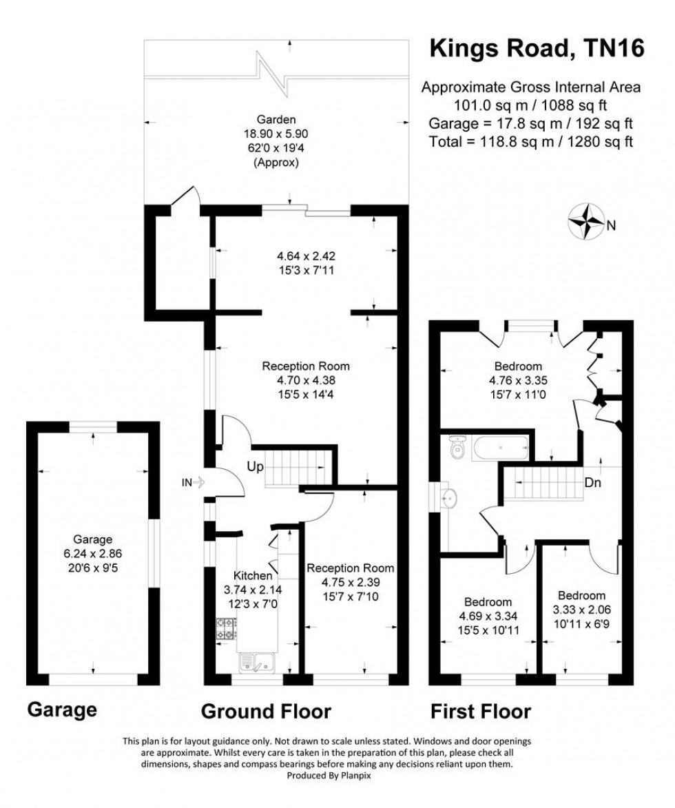 Floorplan for Kings Road, Biggin Hill, Westerham