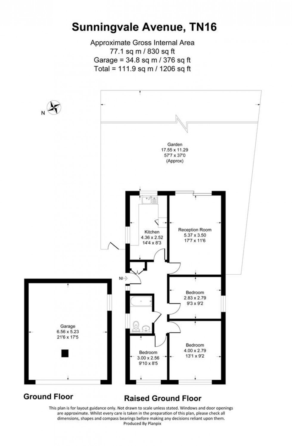 Floorplan for Sunningvale Avenue, Biggin Hill, Westerham
