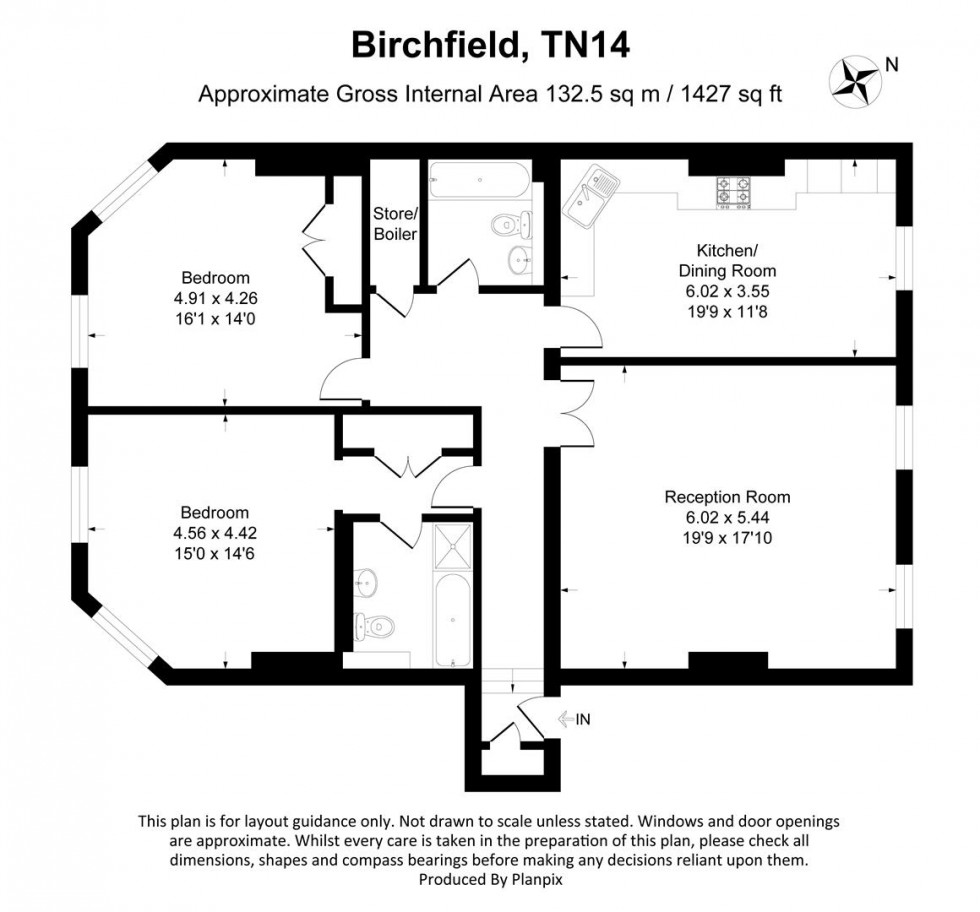 Floorplan for Birchfield, Sundridge, Sevenoaks