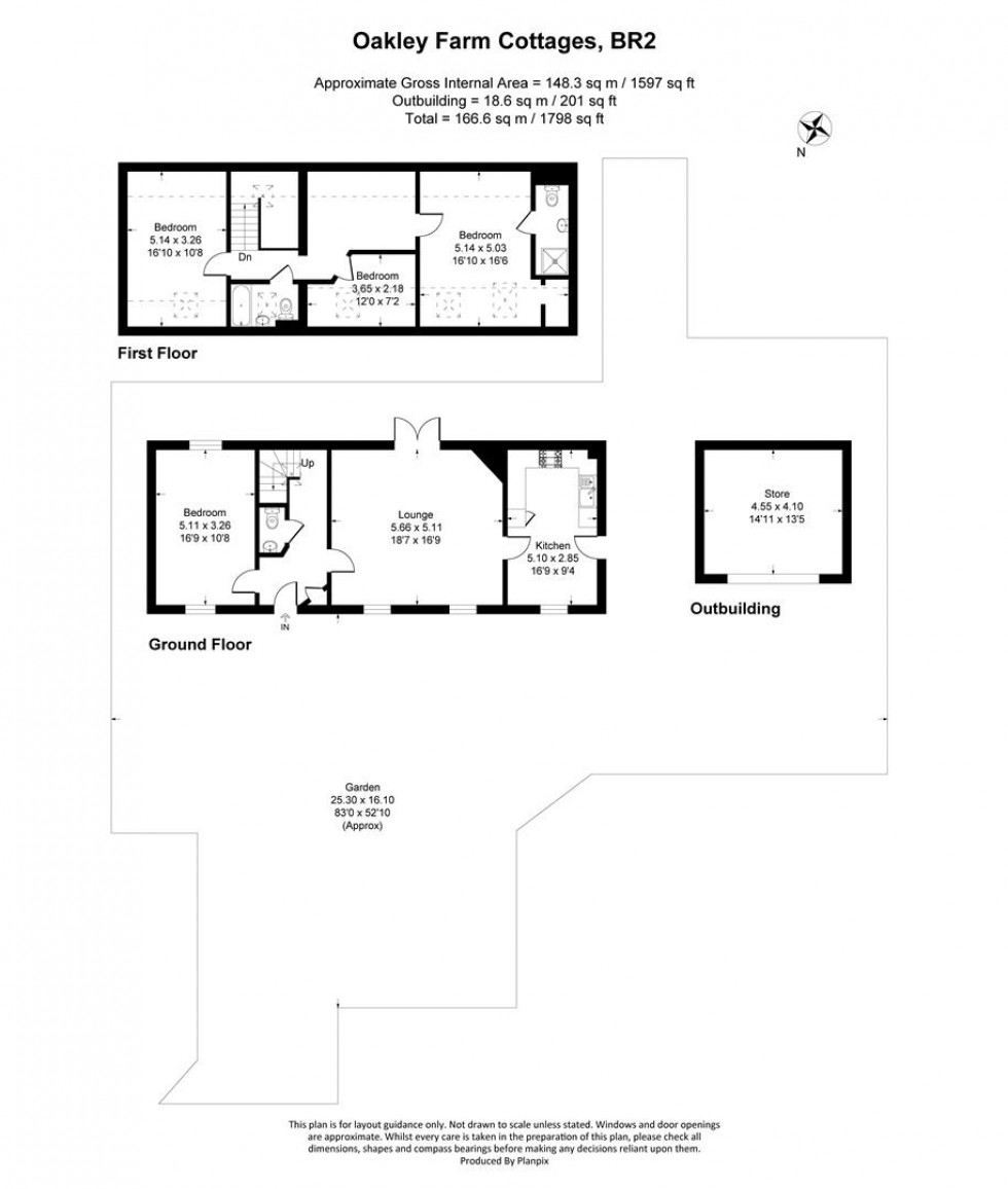Floorplan for Oakley Road, Bromley
