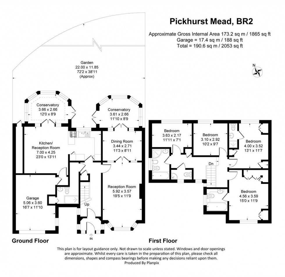 Floorplan for Pickhurst Mead, Bromley