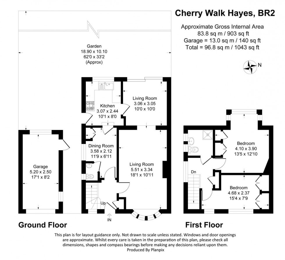 Floorplan for Cherry Walk, Bromley