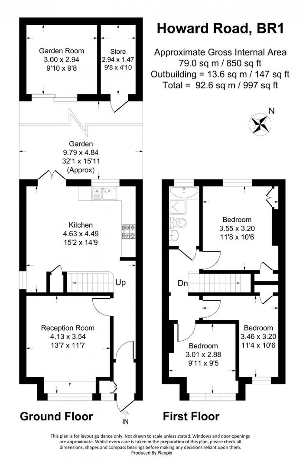 Floorplan for Howard Road, Bromley