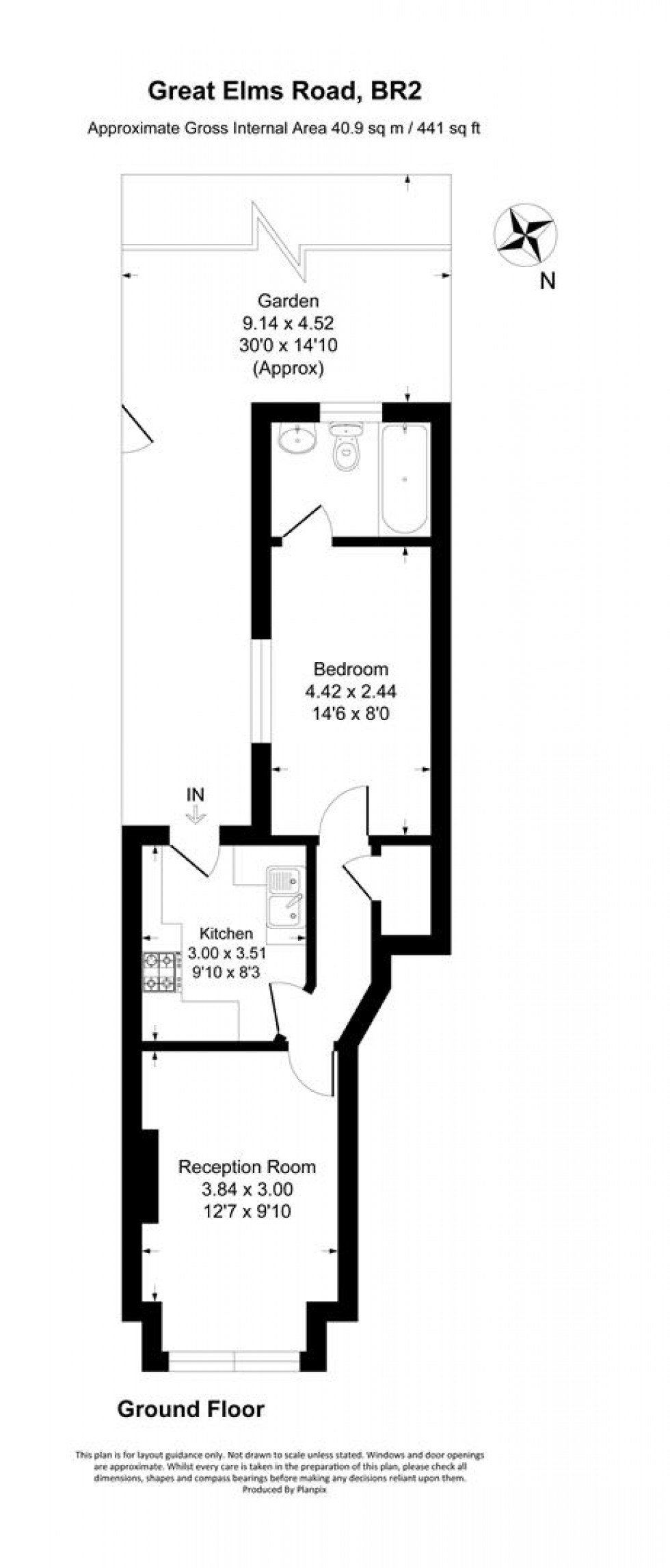 Floorplan for Great Elms Road, Bromley