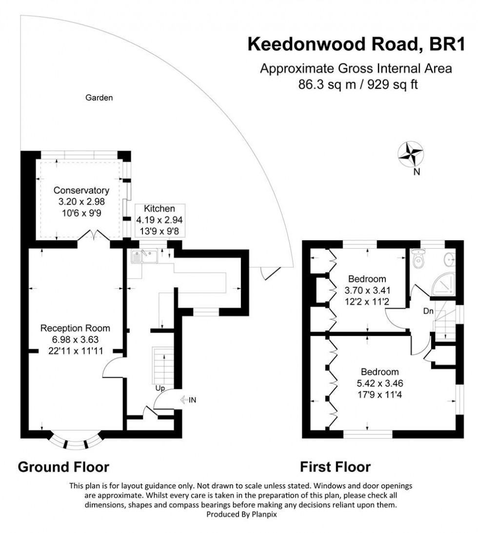 Floorplan for Keedonwood Road, Bromley