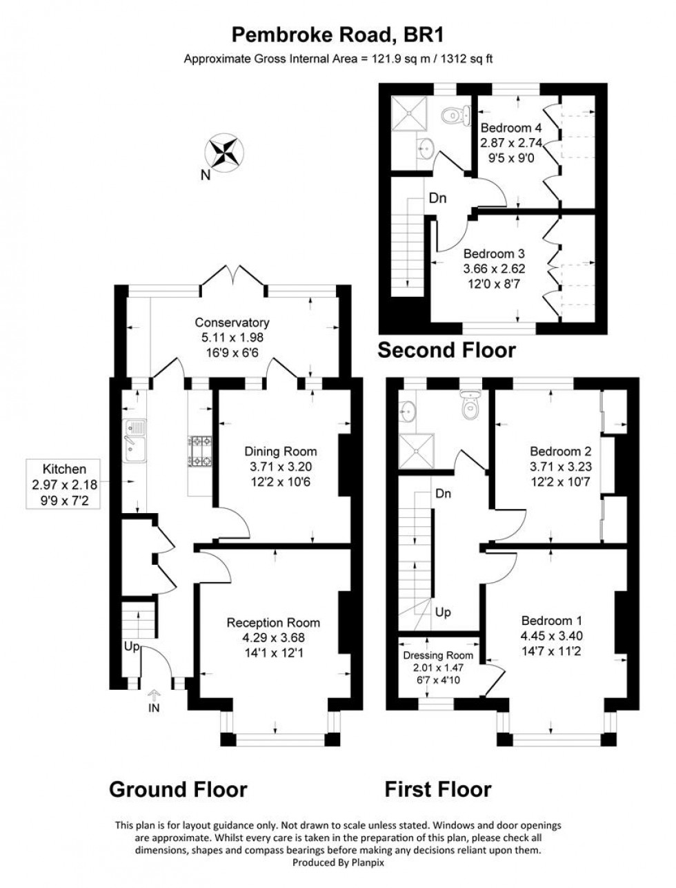 Floorplan for Pembroke Road, Bromley