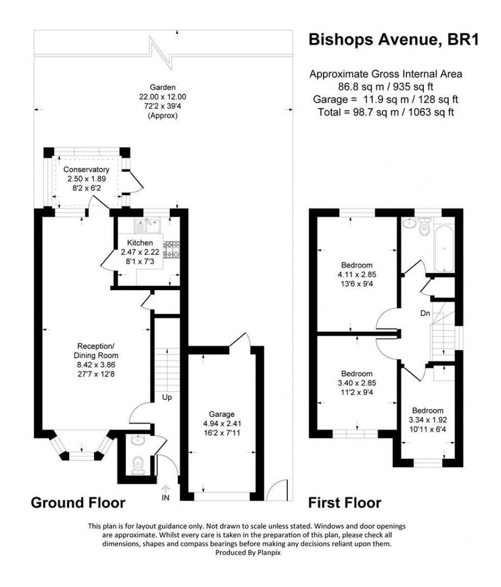 Floorplan for Bishops Avenue, Bromley