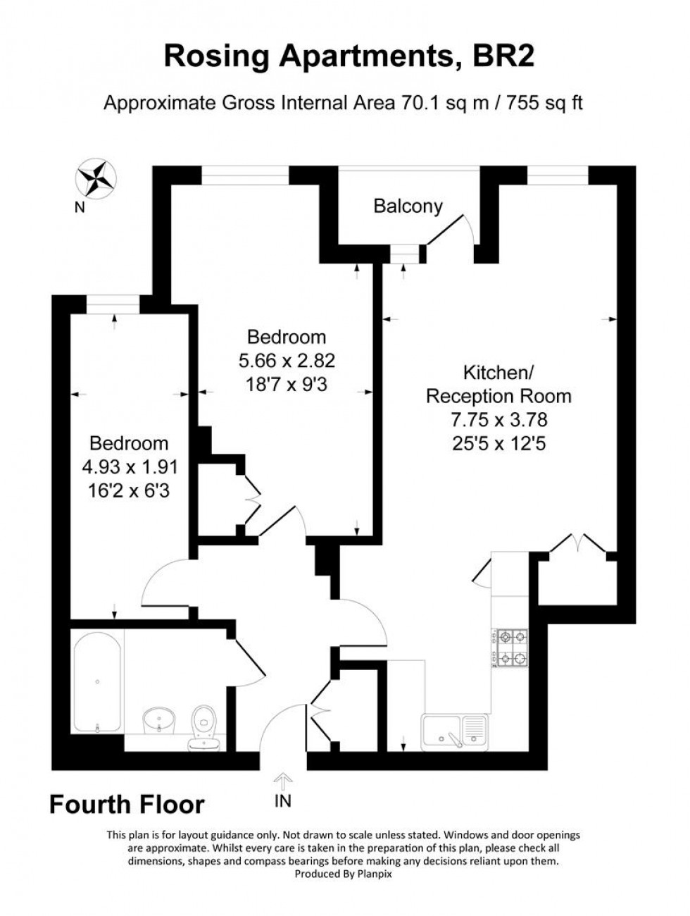 Floorplan for Homesdale Road, Bromley