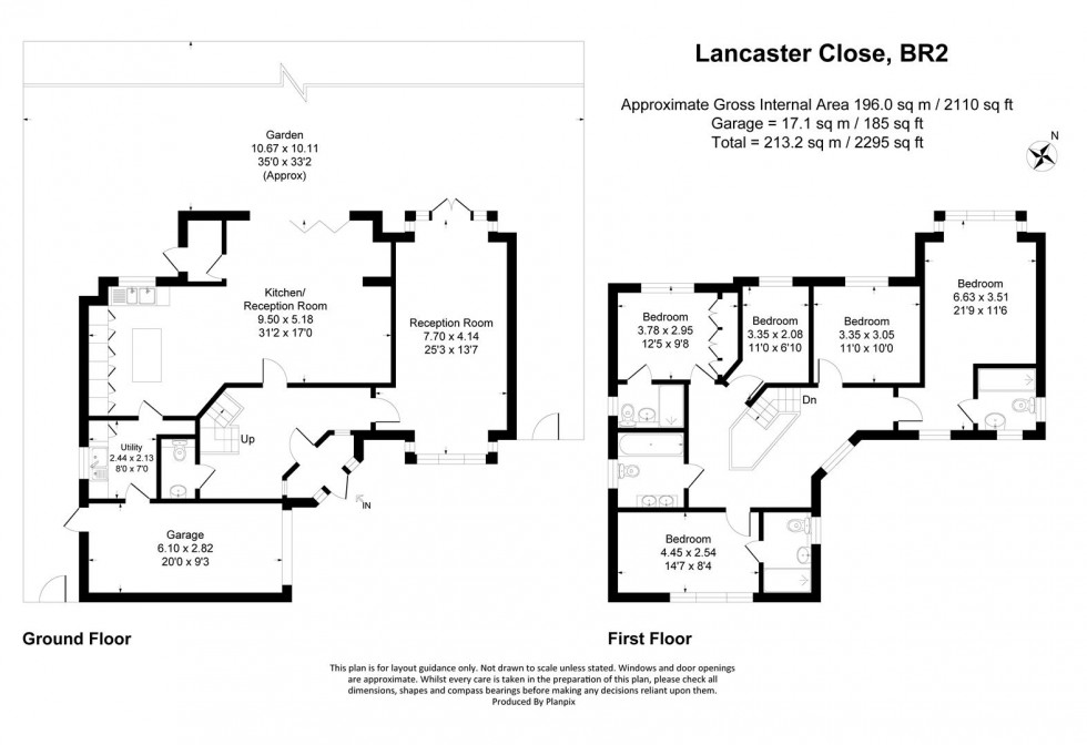 Floorplan for Lancaster Close, Bromley