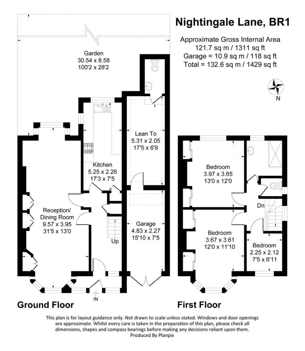 Floorplan for Nightingale Lane, Bromley