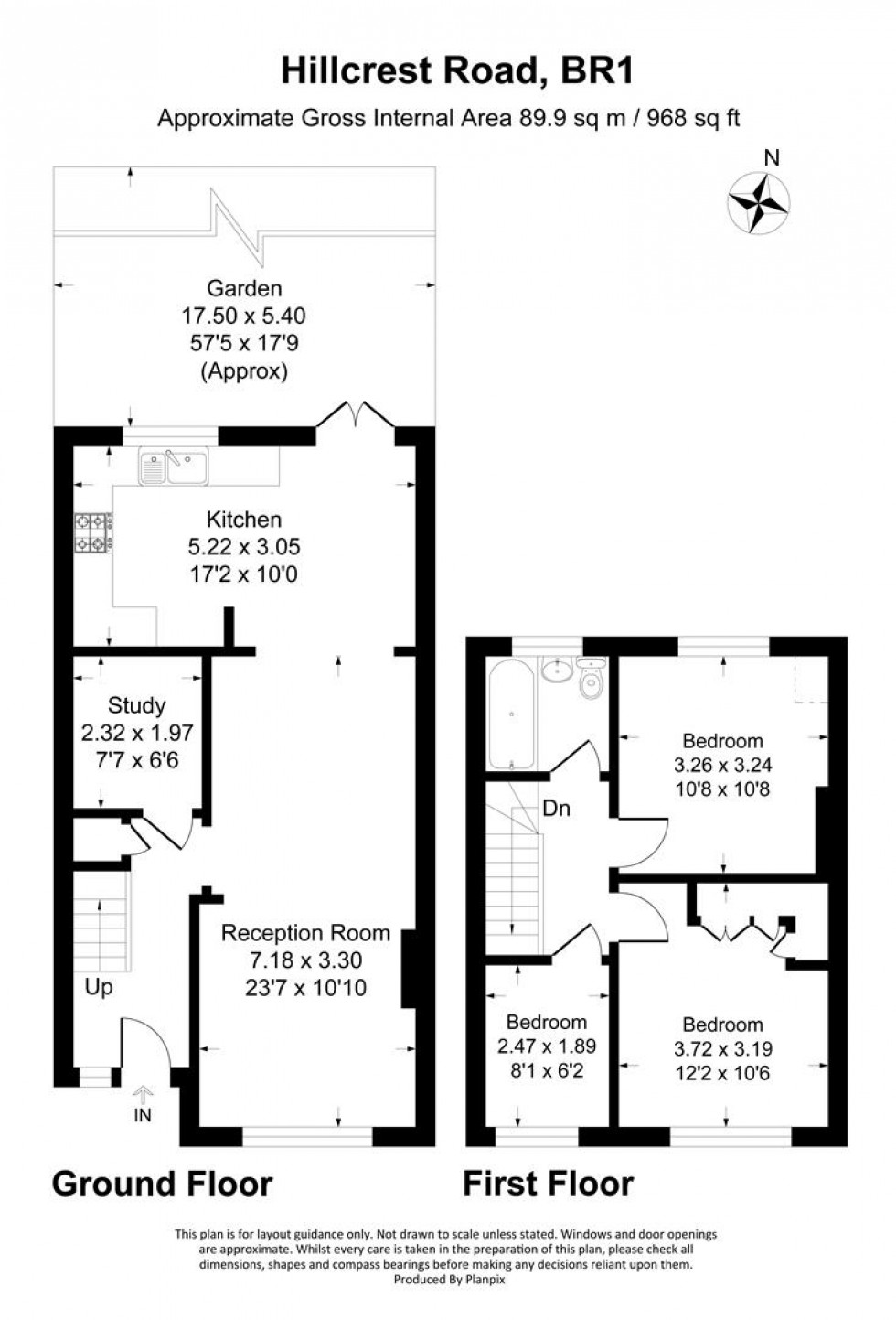 Floorplan for Hillcrest Road, Bromley