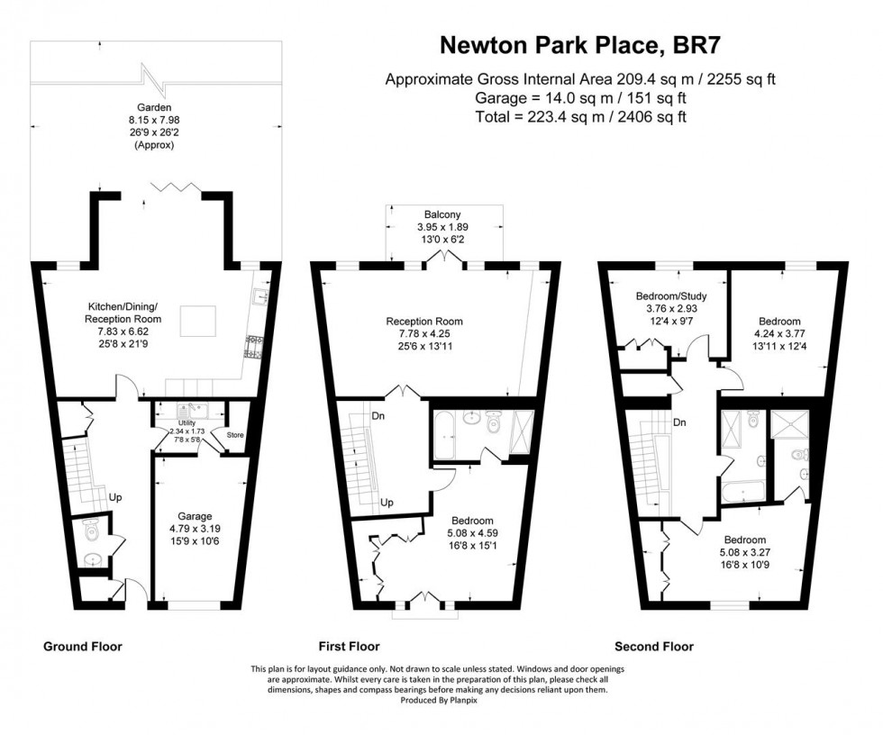 Floorplan for Newton Park Place, Chislehurst