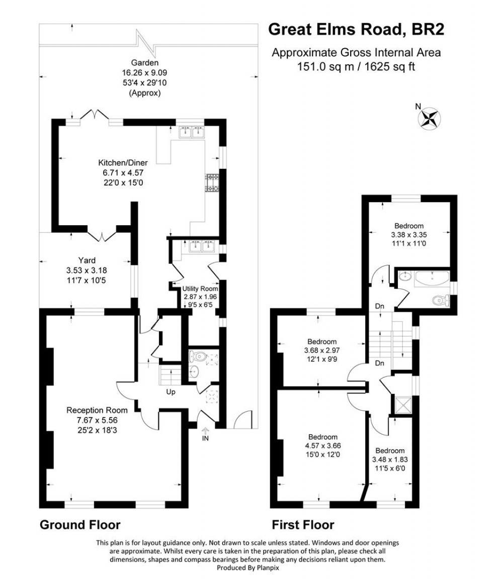 Floorplan for Great Elms Road, Bromley