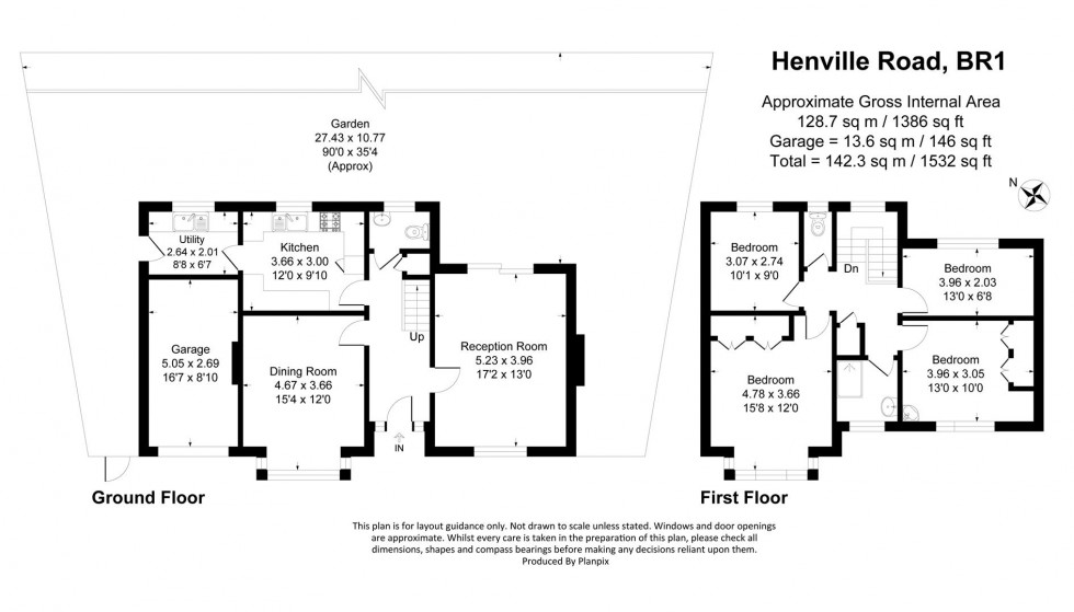 Floorplan for Henville Road, Bromley