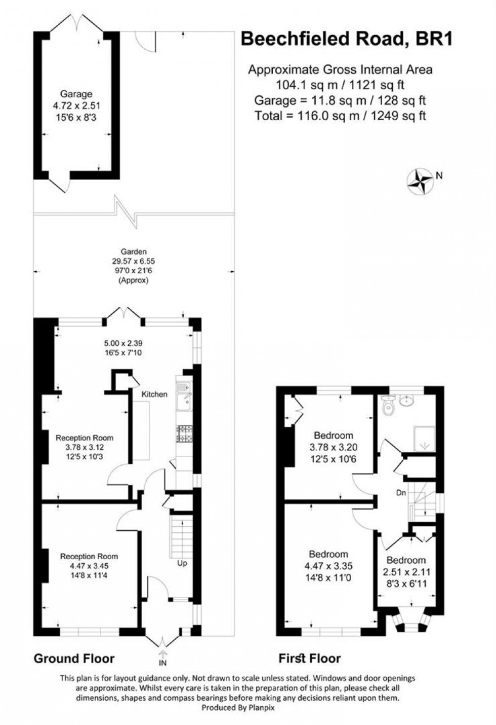 Floorplan for Beechfield Road, Bromley