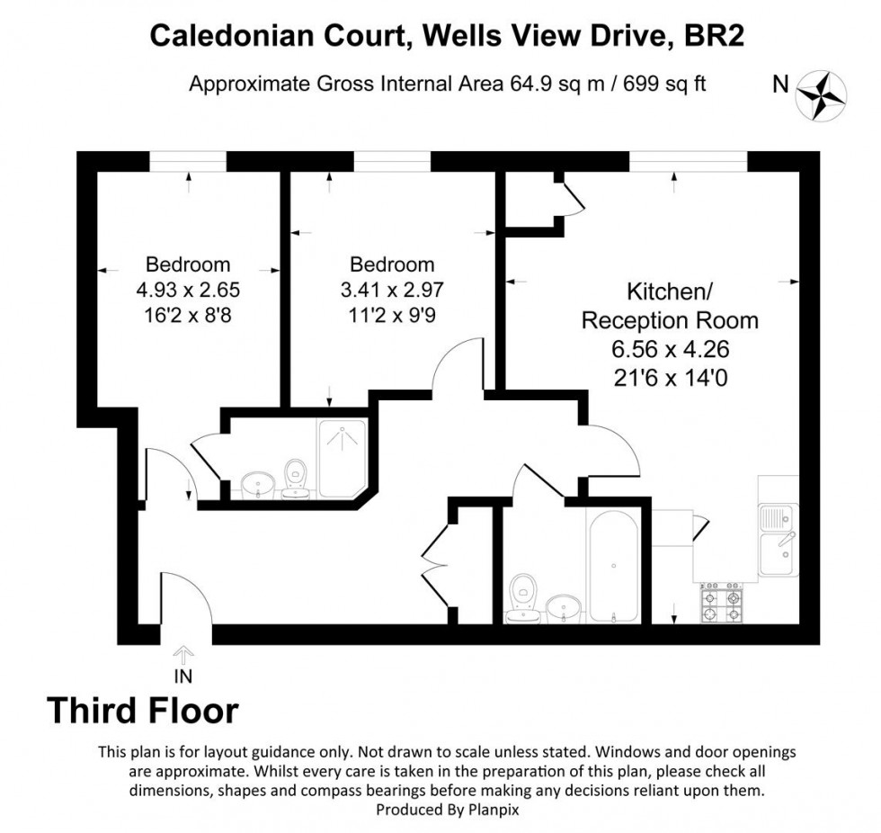Floorplan for Wells View Drive, Bromley