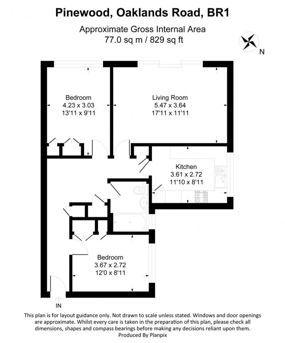 Floorplan for Oaklands Road, Bromley
