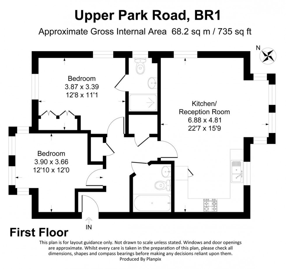 Floorplan for Upper Park Road, Bromley