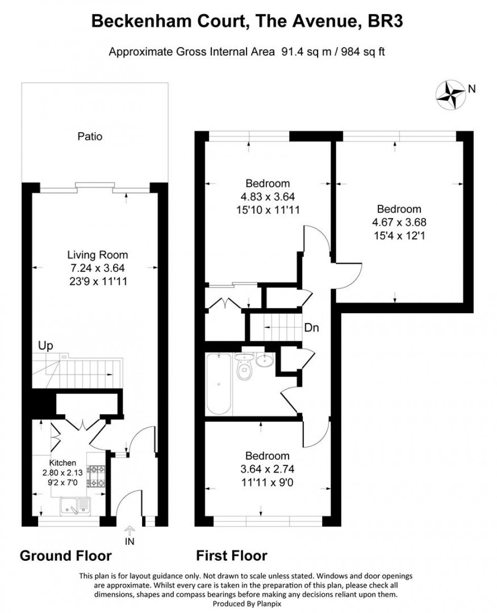 Floorplan for The Avenue, Beckenham