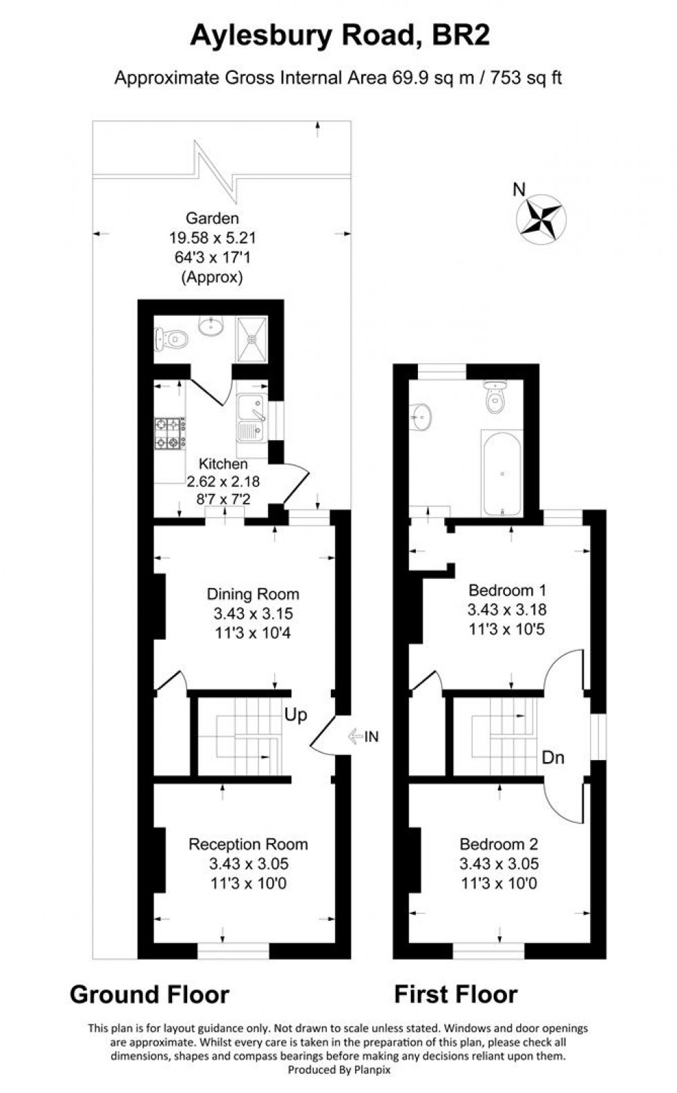 Floorplan for Aylesbury Road, Bromley