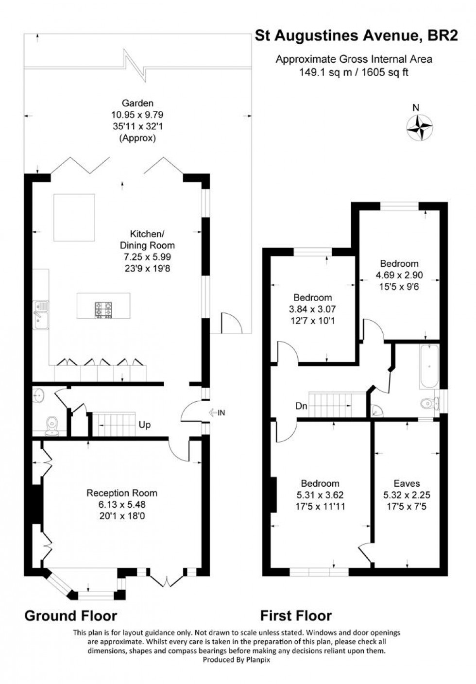 Floorplan for St. Augustines Avenue, Bromley