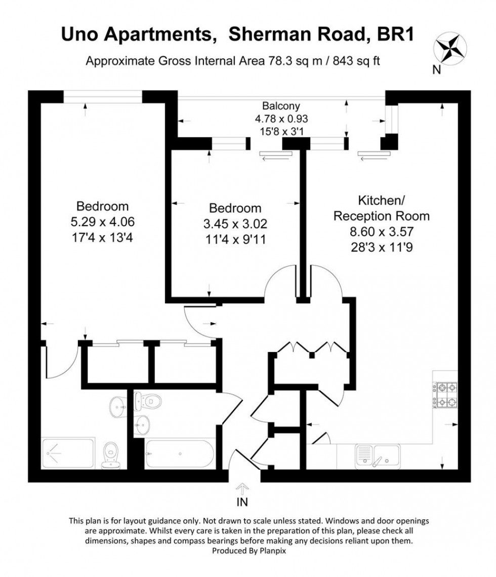 Floorplan for Sherman Road, Bromley