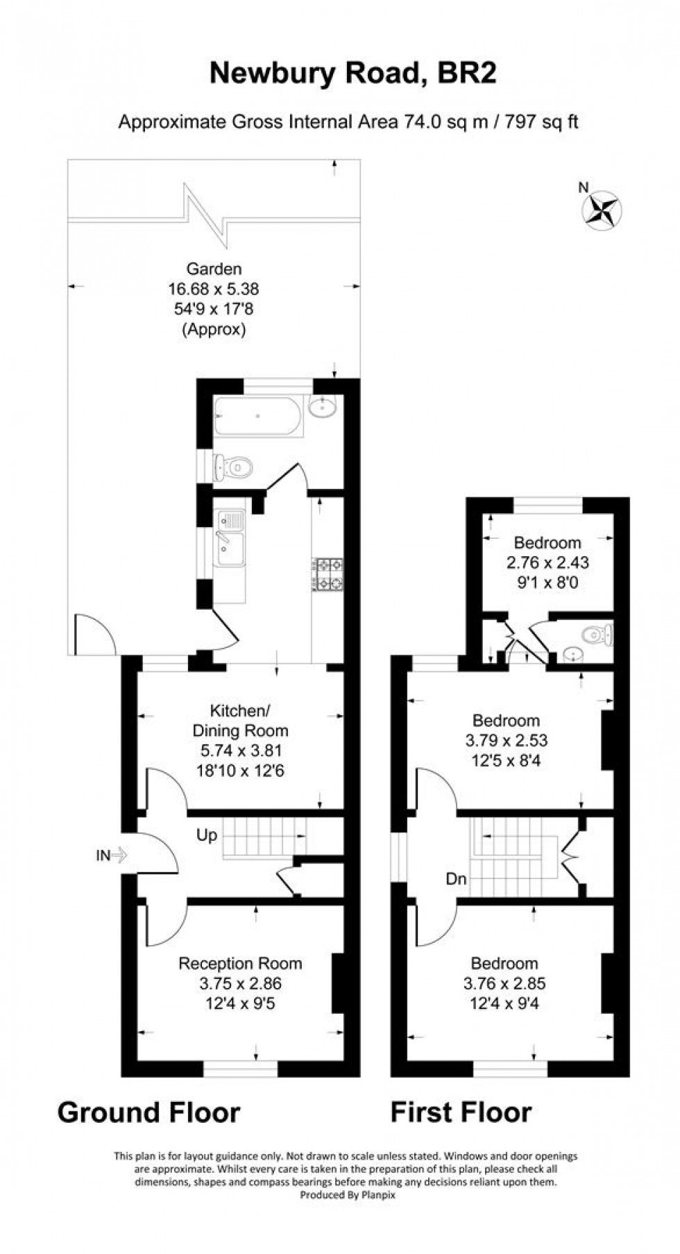 Floorplan for Newbury Road, Bromley, Kent