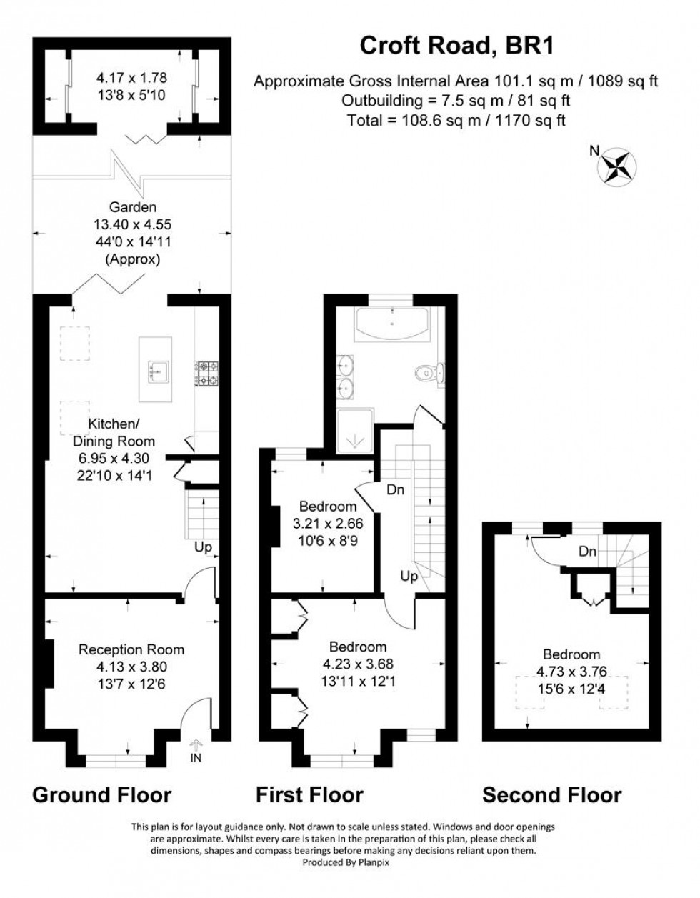 Floorplan for Croft Road, Bromley