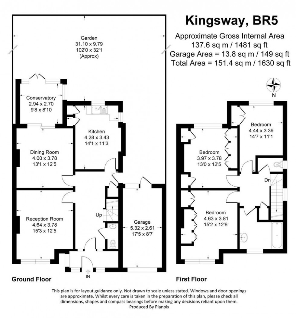 Floorplan for Kingsway, Petts Wood, BR5