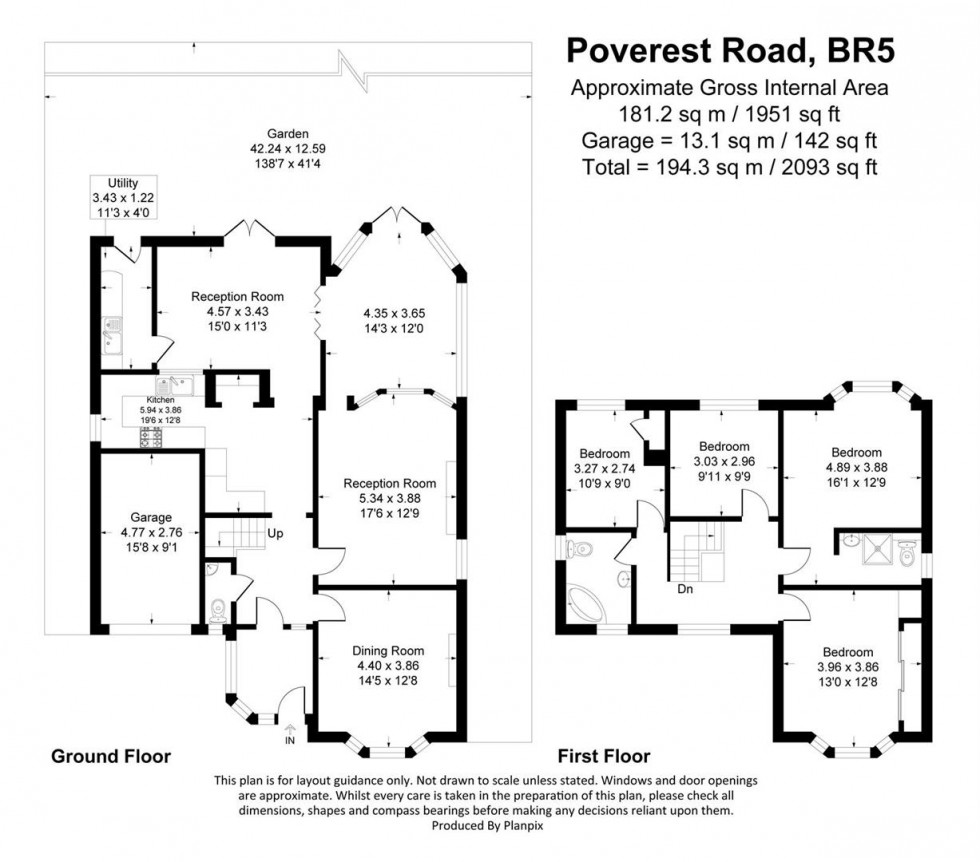 Floorplan for Poverest Road, Petts Wood, Orpington