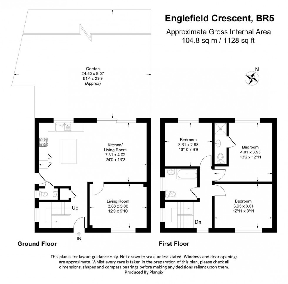 Floorplan for Englefield Crescent, Orpington
