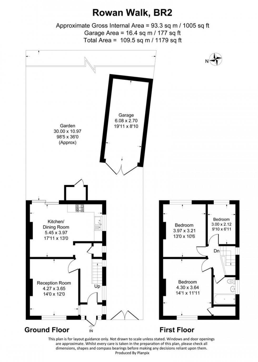 Floorplan for Rowan Walk, Bromley