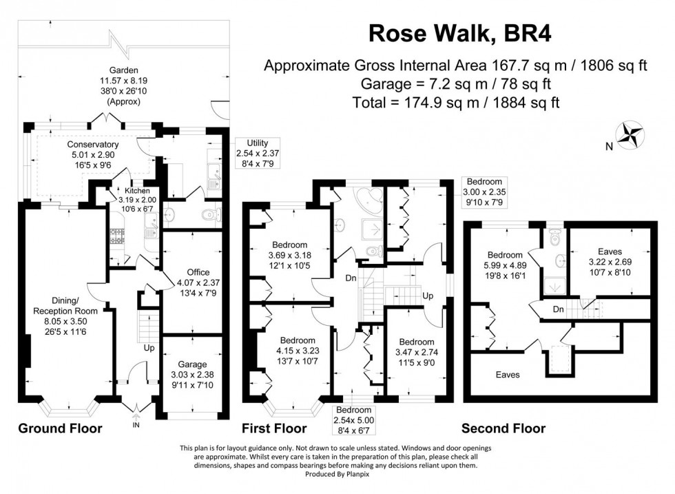 Floorplan for Rose Walk, West Wickham