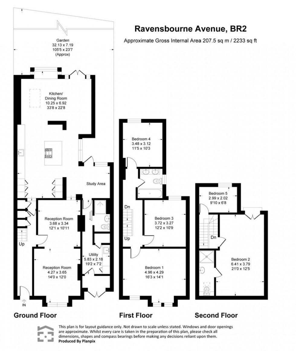Floorplan for Ravensbourne Avenue, Bromley