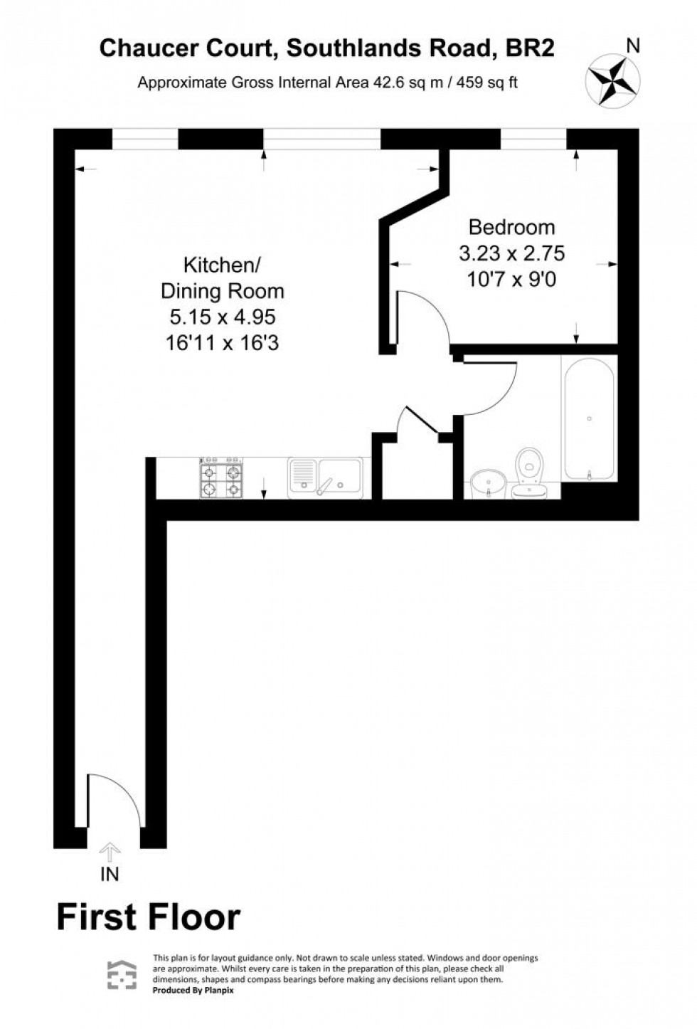 Floorplan for Southlands Road, Bromley