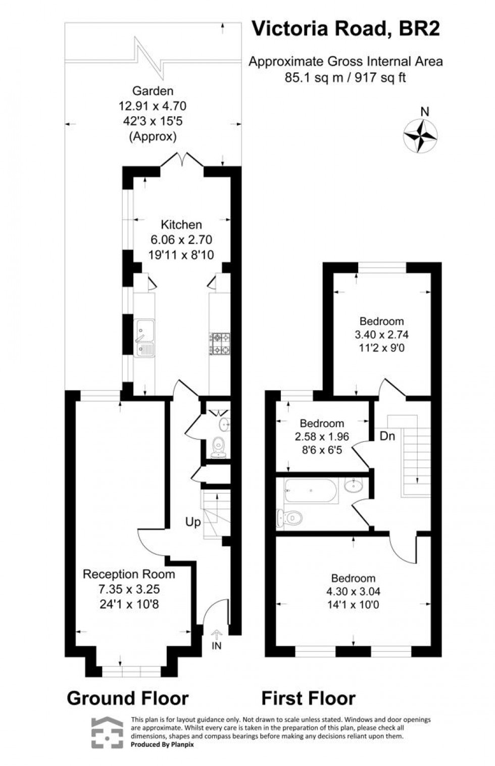 Floorplan for Victoria Road, Bromley