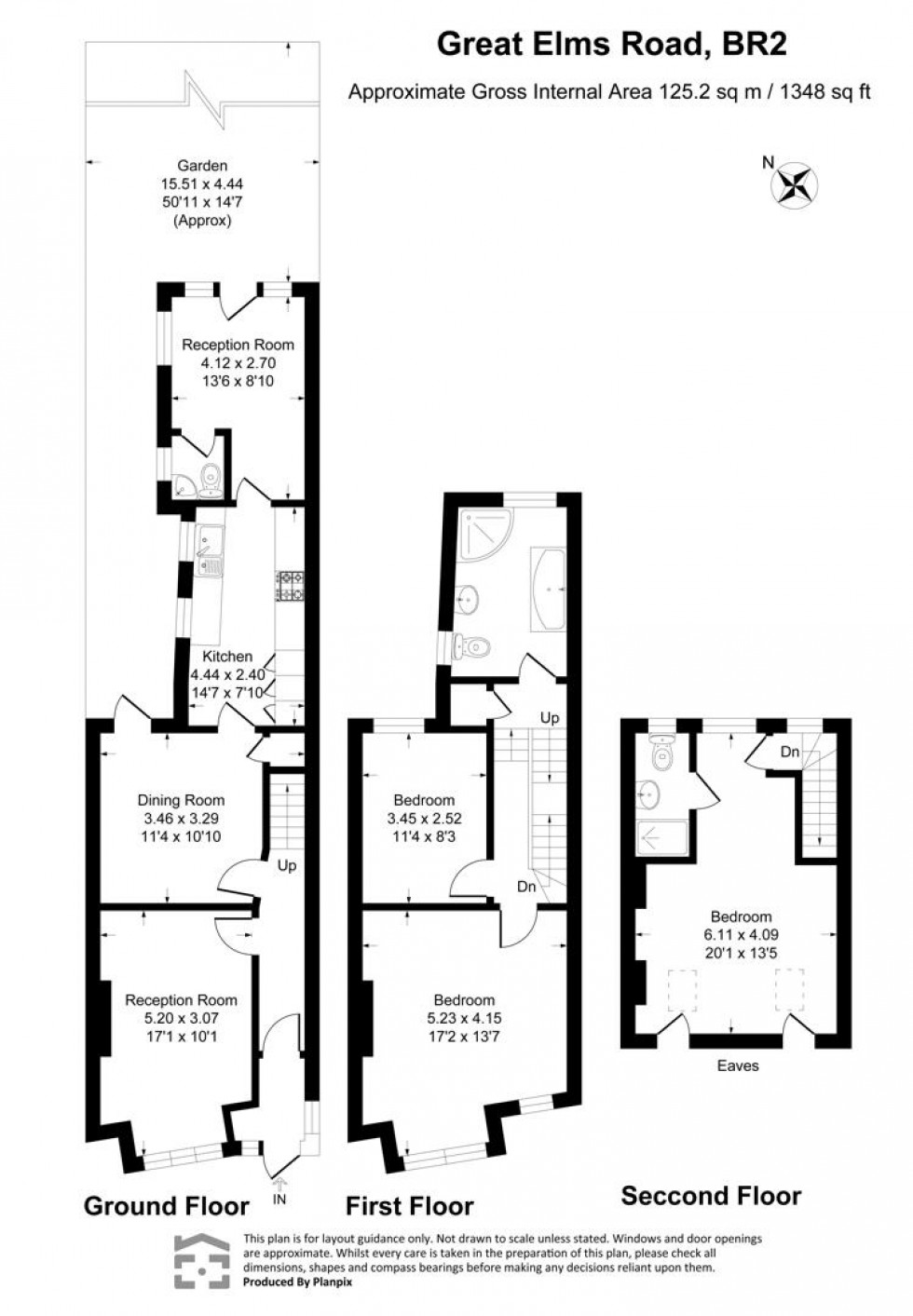 Floorplan for Great Elms Road, Bromley