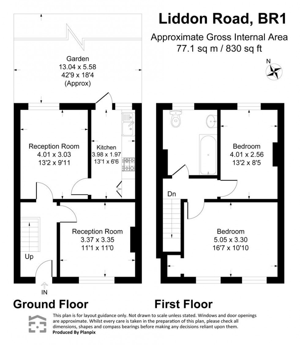 Floorplan for Liddon Road, Bromley