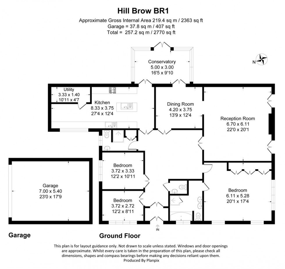 Floorplan for Hill Brow, Bromley