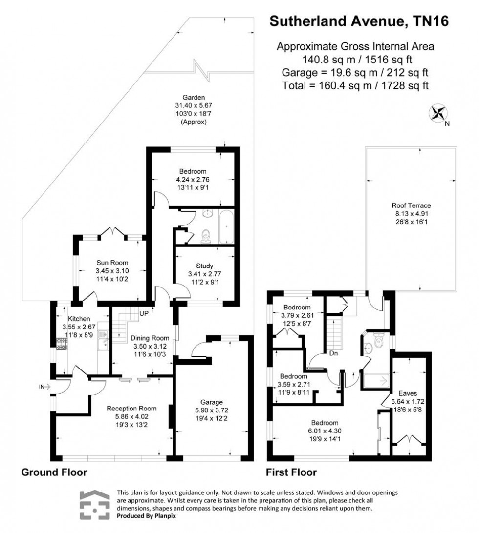 Floorplan for Sutherland Avenue, Biggin Hill, Westerham