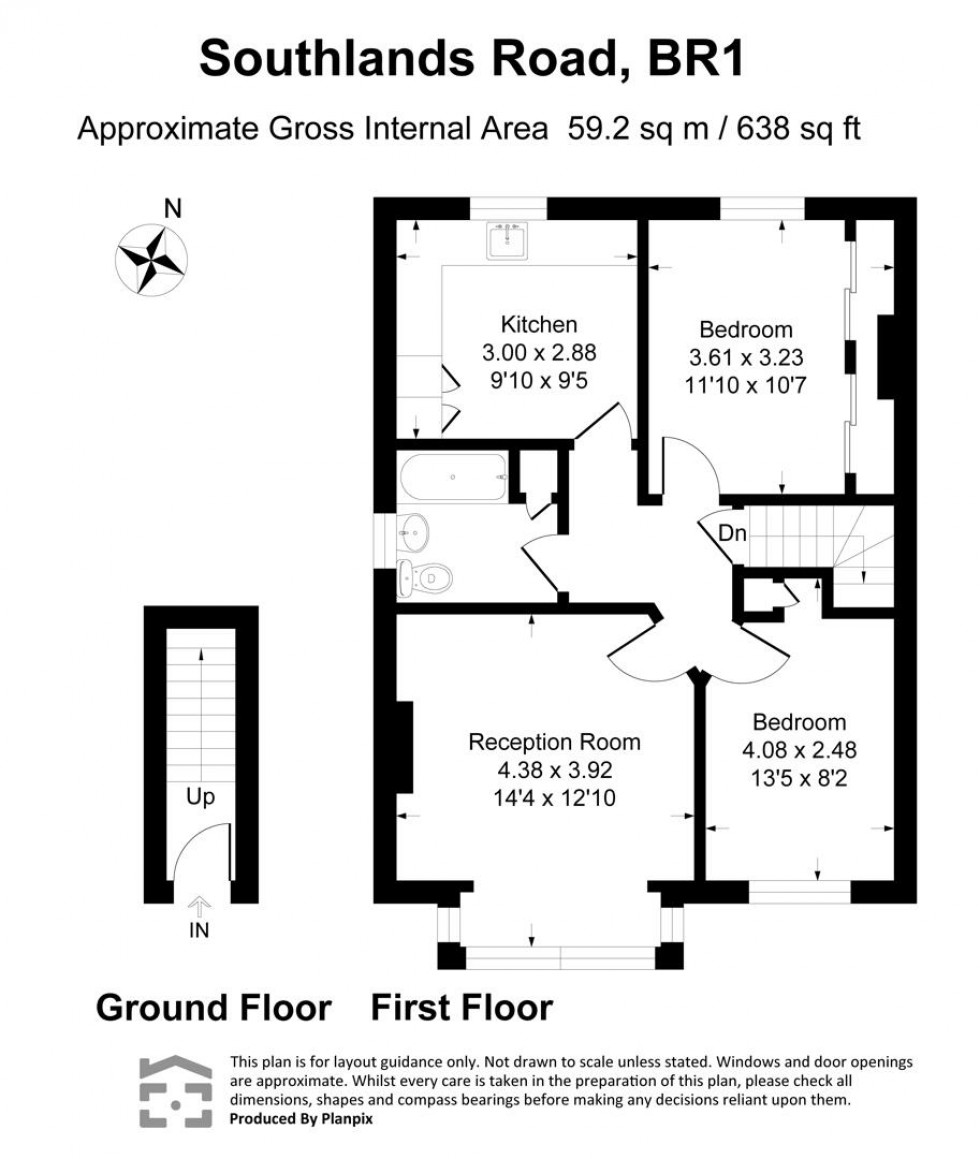 Floorplan for Southlands Road, Bromley