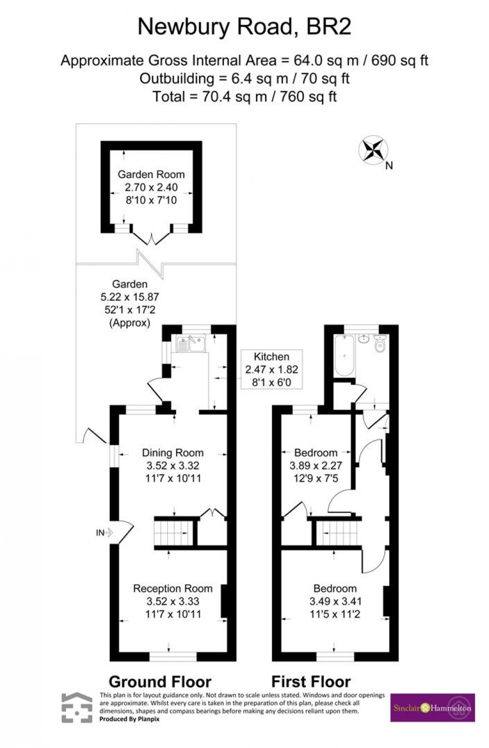 Floorplan for Newbury Road, Bromley