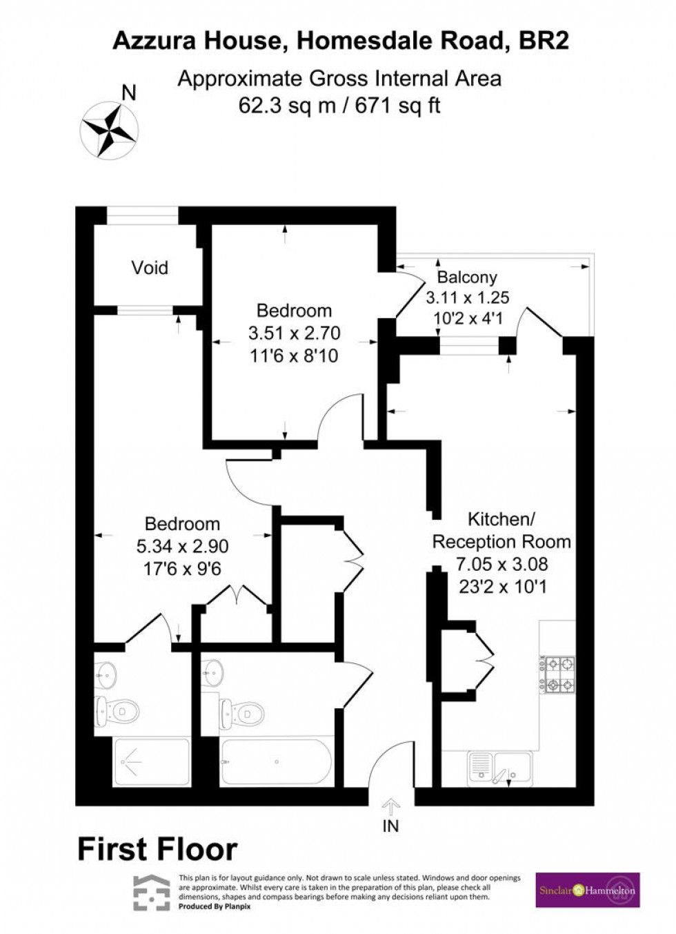 Floorplan for AZZURA HOUSE, BROMLEY, KENT