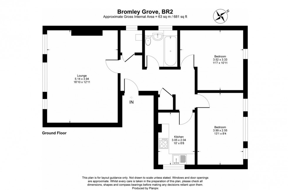 Floorplan for Bromley Grove, Bromley