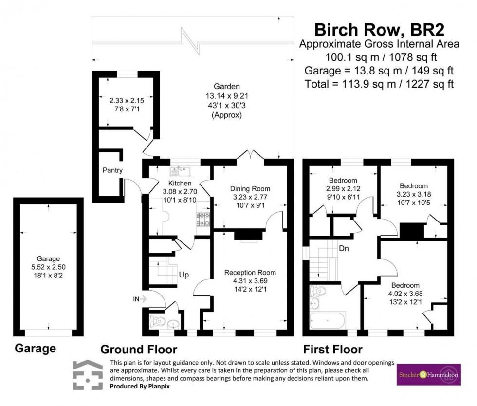 Floorplan for Birch Row, Bromley