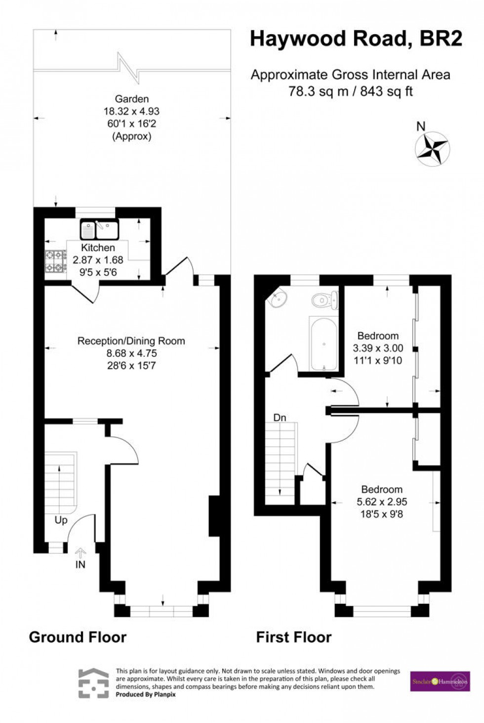 Floorplan for Haywood Road, Bromley