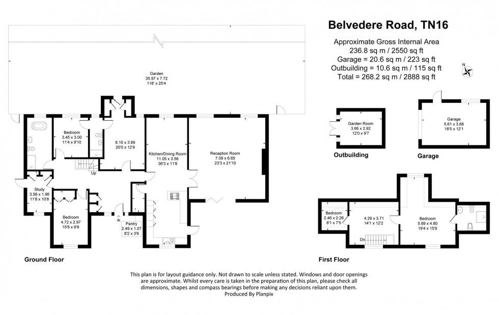 Floorplan for Belvedere Road, Biggin Hill, Kent