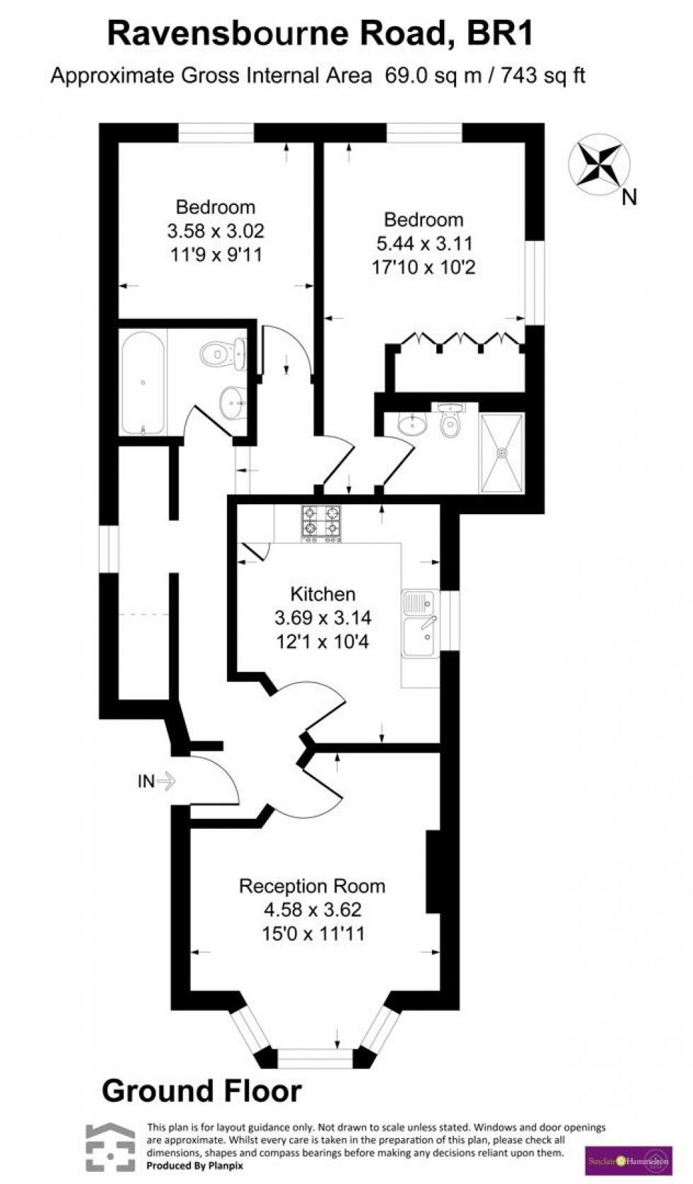 Floorplan for Ravensbourne Road, Bromley