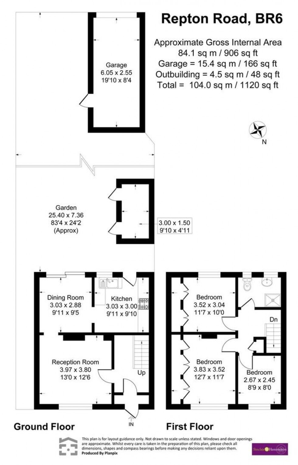 Floorplan for Repton Road, Orpington