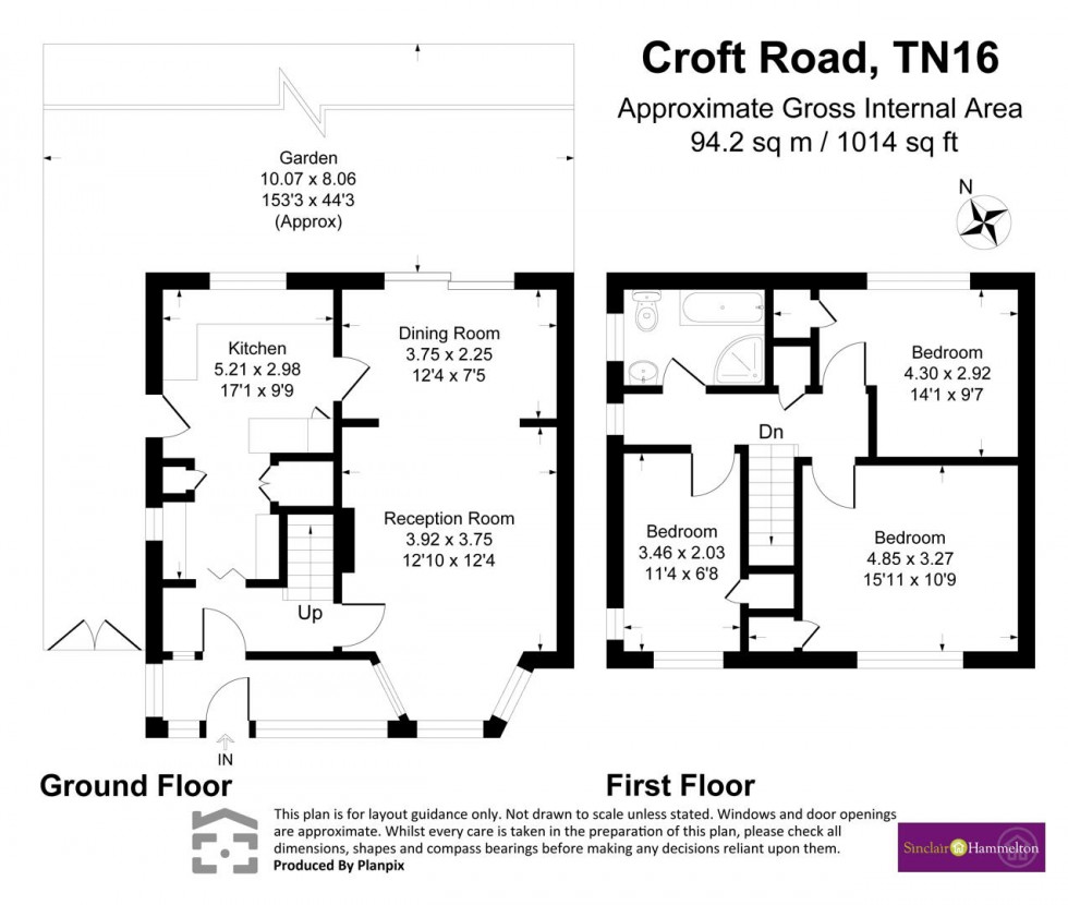 Floorplan for Croft Road, Westerham
